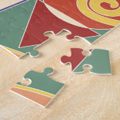 ジオメト芸術的リ：シームレカラフルスパターン ジグソーパズル (側面)