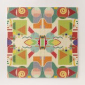 ジオメト芸術的リ：シームレカラフルスパターン ジグソーパズル (横)