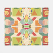 ジオメト芸術的リ：シームレカラフルスパターン フリースブランケット (正面(横))