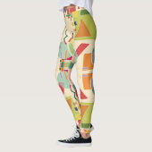 ジオメト芸術的リ：シームレカラフルスパターン レギンス (左)