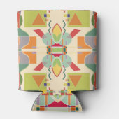 ジオメト芸術的リ：シームレカラフルスパターン 缶クーラー (裏面)