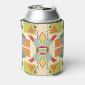ジオメト芸術的リ：シームレカラフルスパターン 缶クーラー (缶裏面)