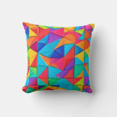 ジオメト鮮やかリカラーブロックアート クッション (正面)