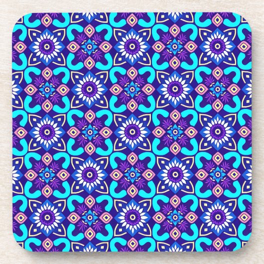 ジオメト鮮やかリパターンコースター – 6のセット コースター (正面)