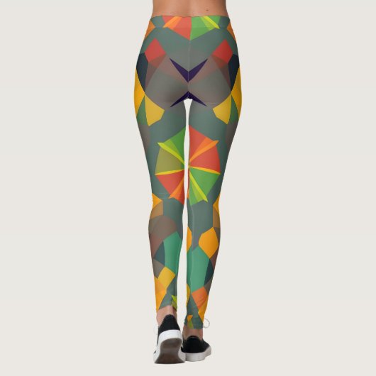 ジオメト鮮やかリレギンスカラフル – ホームデコールD レギンス (裏面)