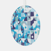 ジオメト鮮やかリ:シモダンームレス ガラスオーナメント (正面左)