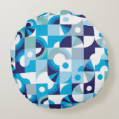 ジオメト鮮やかリ：シモダンームレス ラウンドクッション (裏面)