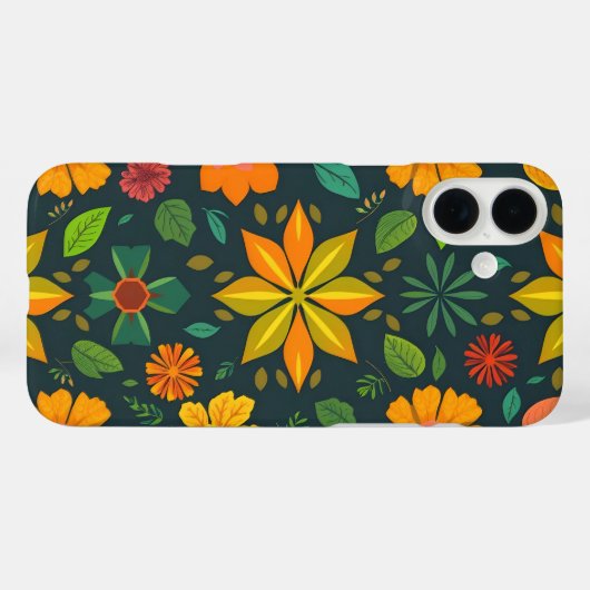 ジオメト鮮やかリiPhone16ケース – シカラフループル Case-Mate iPhoneケース (裏面 (横))