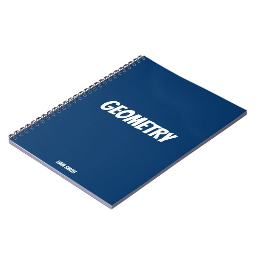 ジオメパーソナライズされたトリシンプル王室の青 ノートブック (左側)