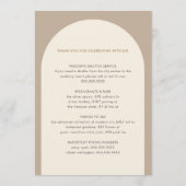 ジオメミニマルトリサンド結婚アーチ プログラム (裏面)