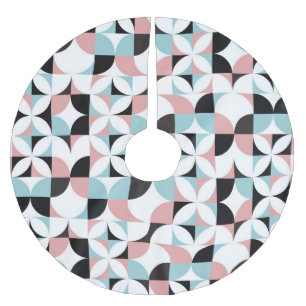 ジオメミニマルトリ、スカンジナビアのスタイルアートワーク。 ブラッシュドポリエステルツリースカート