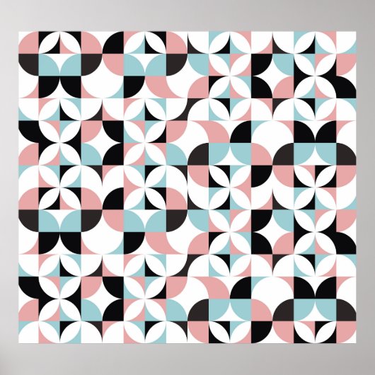 ジオメミニマルトリ、スカンジナビアのスタイルアートワーク。 ポスター (正面)