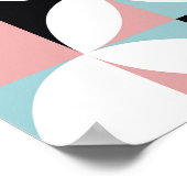 ジオメミニマルトリ、スカンジナビアのスタイルアートワーク。 ポスター (角)