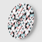 ジオメミニマルトリ、スカンジナビアのスタイルアートワーク。 ラージ壁時計 (傾斜)