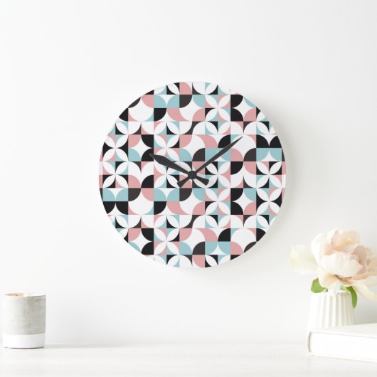 ジオメミニマルトリ、スカンジナビアのスタイルアートワーク。 ラージ壁時計 (ホーム)