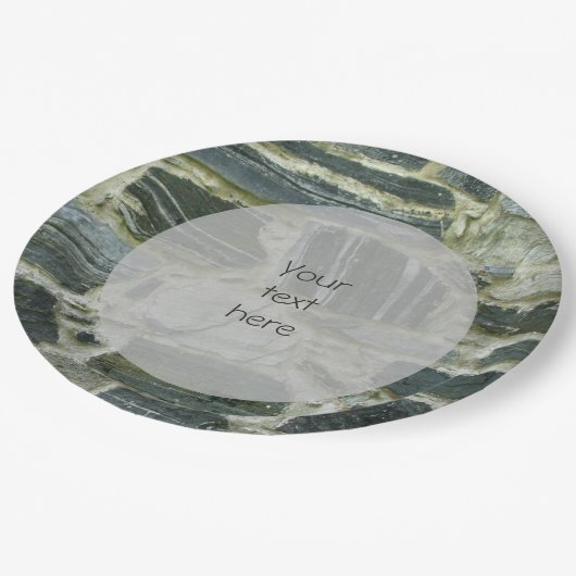 ジオロジー旧石壁構造フォトアニー文字 ペーパープレート (アングル)