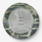 ジオロジー旧石壁構造フォトアニー文字 ペーパープレート (正面)