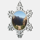 ジオンからエンジェルズランディングトレイルジオン国立公園 スノーフレークピューターオーナメント (右)