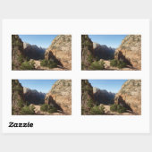 ジオンからエンジェルズランディングトレイルジオン国立公園 長方形シール (シート)