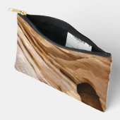 ジオンキャニオンウォールI抽象芸術自然撮影 アクセサリーポーチ (見開き)