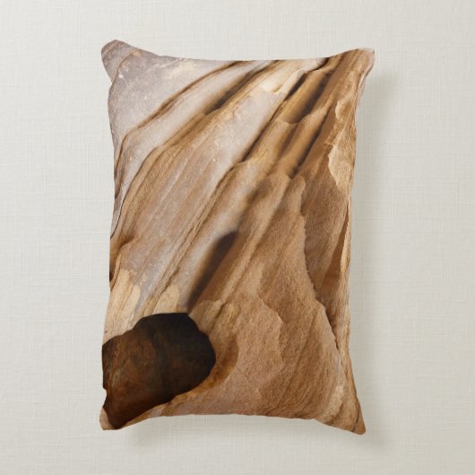 ジオンキャニオンウォールI抽象芸術自然撮影 アクセントクッション (裏面(縦))