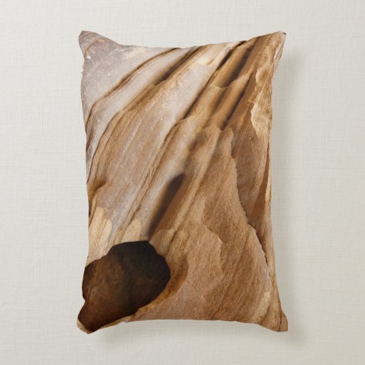 ジオンキャニオンウォールI抽象芸術自然撮影 アクセントクッション (正面(垂直))