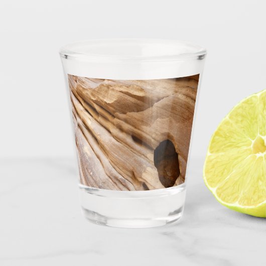 ジオンキャニオンウォールI抽象芸術自然撮影 ショットグラス (正面)