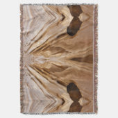 ジオンキャニオンウォールI抽象芸術自然撮影 スローブランケット (正面縦)