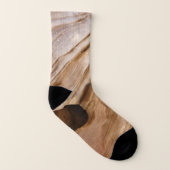 ジオンキャニオンウォールI抽象芸術自然撮影 ソックス (右外側)