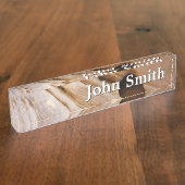 ジオンキャニオンウォールI抽象芸術自然撮影 デスクネームプレート (側面)