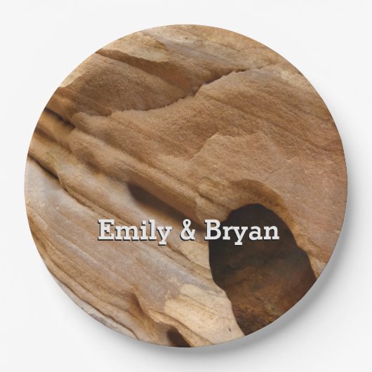 ジオンキャニオンウォールI抽象芸術自然撮影 ペーパープレート (正面)