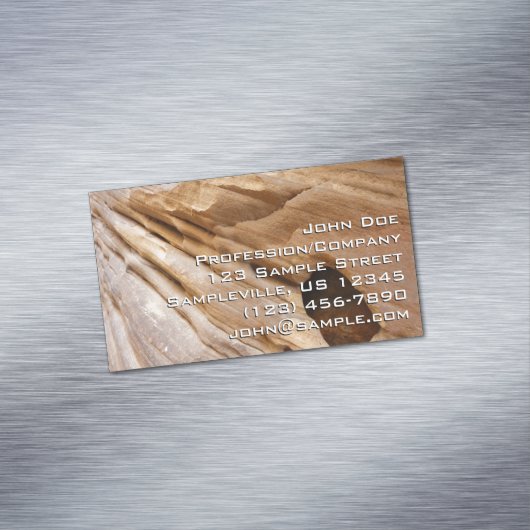 ジオンキャニオンウォールI抽象芸術自然撮影 マグネット名刺 (インサイチュ)