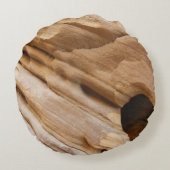 ジオンキャニオンウォールI抽象芸術自然撮影 ラウンドクッション (裏面)