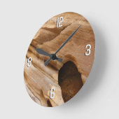 ジオンキャニオンウォールI抽象芸術自然撮影 ラウンド壁時計 (傾斜)