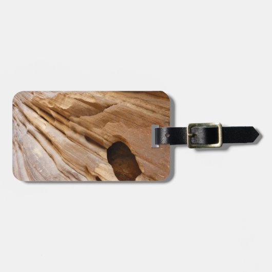 ジオンキャニオンウォールI抽象芸術自然撮影 ラゲッジタグ (正面横)