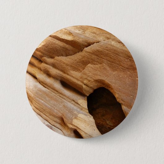 ジオンキャニオンウォールI抽象芸術自然撮影 缶バッジ (正面)