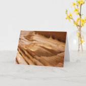 ジオンキャニオンウォールIIレッドロック抽象芸術写真 カード (黄色い花)