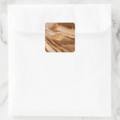 ジオンキャニオンウォールIIレッドロック抽象芸術写真 スクエアシール (バッグ)