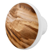 ジオンキャニオンウォールIIレッドロック抽象芸術写真 セラミックノブ (右)