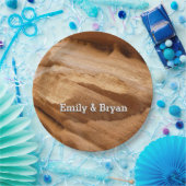 ジオンキャニオンウォールIIレッドロック抽象芸術写真 ペーパープレート (パーティー)