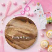 ジオンキャニオンウォールIIレッドロック抽象芸術写真 ペーパープレート (パーティー)