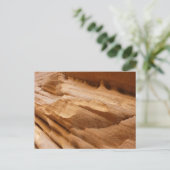 ジオンキャニオンウォールIIレッドロック抽象芸術写真 ポストカード (スタンド正面)