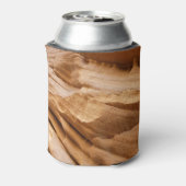 ジオンキャニオンウォールIIレッドロック抽象芸術写真 缶クーラー (缶裏面)