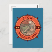 ジオンナショナルパークビグーンシープレトロコンパス ポストカード (正面/裏面)