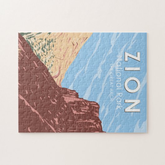 ジオンナショナルパークユタザアー素晴らしチヴィンテージ ジグソーパズル (横)