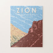 ジオンナショナルパークユタザアー素晴らしチヴィンテージ ジグソーパズル (縦)