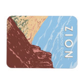 ジオンナショナルパークユタザアー素晴らしチヴィンテージ マグネット (横)