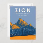 ジオンナショナルパークユタザウォッチマンヴィンテージ ポストカード (正面/裏面)