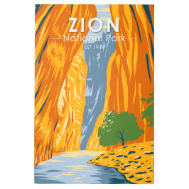 ジオンナショナルパークユタザナローズヴィンテージ メタルプリント