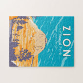 ジオンナショナルパークユタジオンキャニオンロードヴィンテージ ジグソーパズル (横)